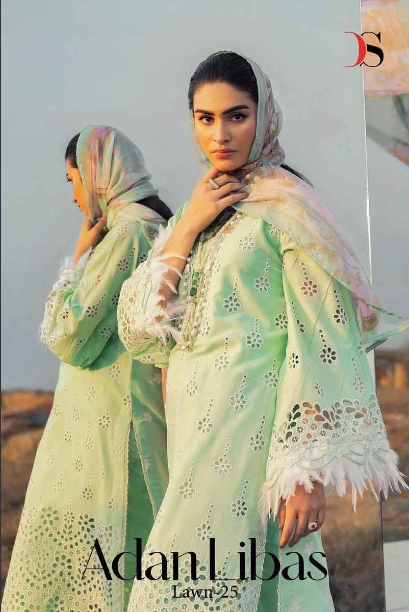 Adan Libas Lawn-25 By Deepsy Suits 8061 To 8066 Series Pakistani Stylish Beautiful Colourful Printed & Embroidered Party Wear & Occasional Wear Pure Cotton Dresses At Wholesale Price