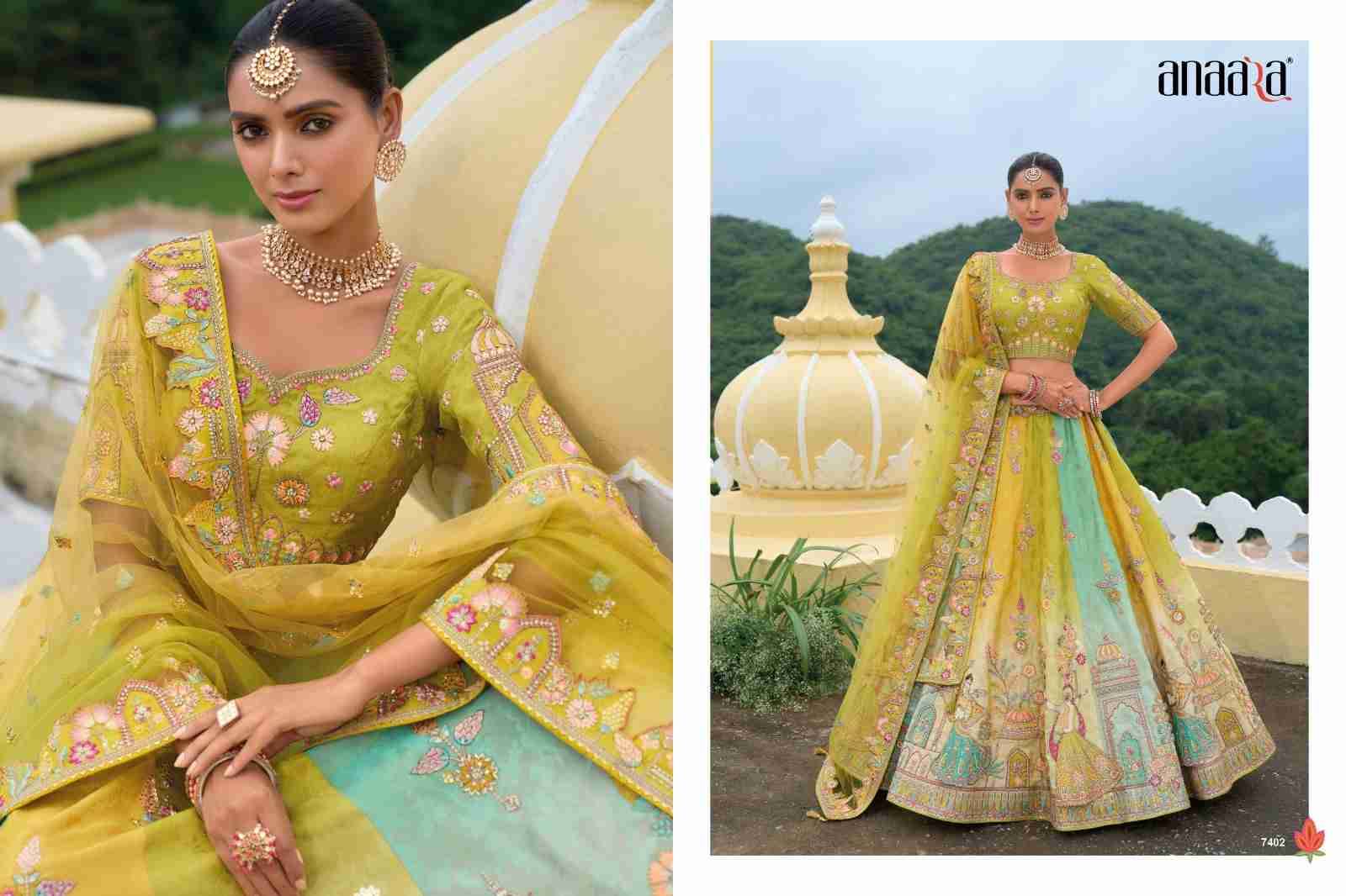 Anaara 7401 Series By Tathastu 7401 To 7413 Series Indian Traditional Wear Bridal Collection Beautiful Stylish Fancy Colorful Party Wear & Occasional Wear Silk Lehengas At Wholesale Price