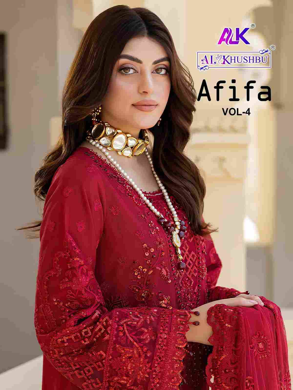 Afifa Vol-4 By Al Khushbu 6012 To 6014 Series Beautiful Pakistani Suits Colorful Stylish Fancy Casual Wear & Ethnic Wear Faux Georgette Dresses At Wholesale Price