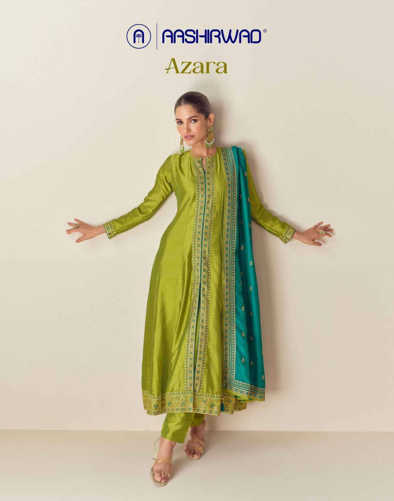 Azara By Aashirwad Creation 10188 To 10189 Series Beautiful Festive Suits Stylish Fancy Colorful Party Wear & Occasional Wear Premium Silk Dresses At Wholesale Price