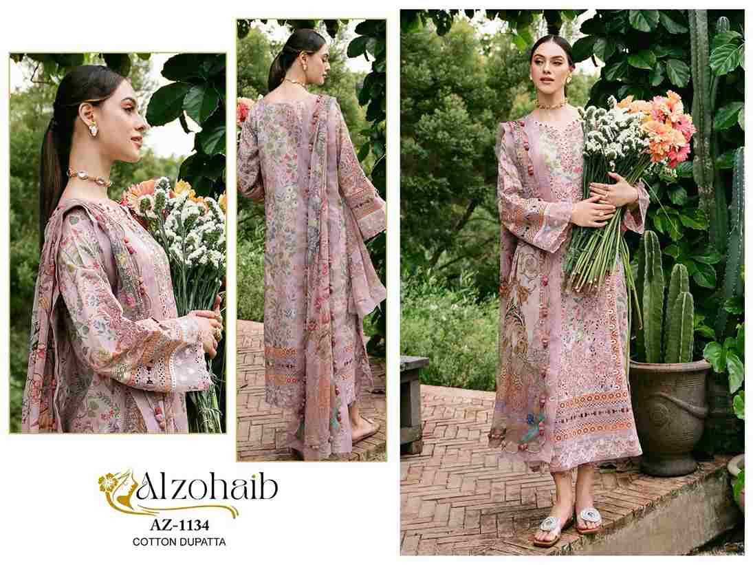 Alzohaib 1133 Series By Alzohaib Beautiful Pakistani Suits Stylish Fancy Colorful Party Wear & Occasional Wear Pure Cotton Print Dresses At Wholesale Price