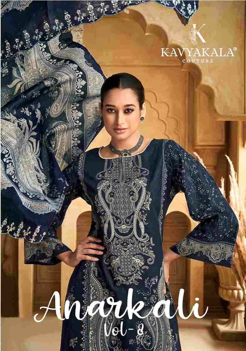 Anarkali Vol-8 By Kavyakala 8001 To 8007 Series Beautiful Festive Suits Stylish Fancy Colorful Casual Wear & Ethnic Wear Pure Cambric Print Dresses At Wholesale Price