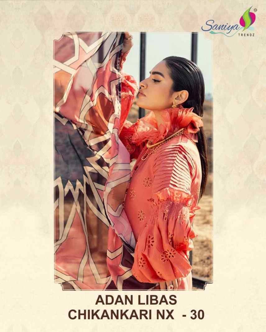 Adan Libas Chikankari Collection Vol-30 Nx By Saniya Trendz 30004 To 30005 Series Beautiful Pakistani Suits Colorful Stylish Fancy Casual Wear & Ethnic Wear Cotton Embroidered Dresses At Wholesale Price