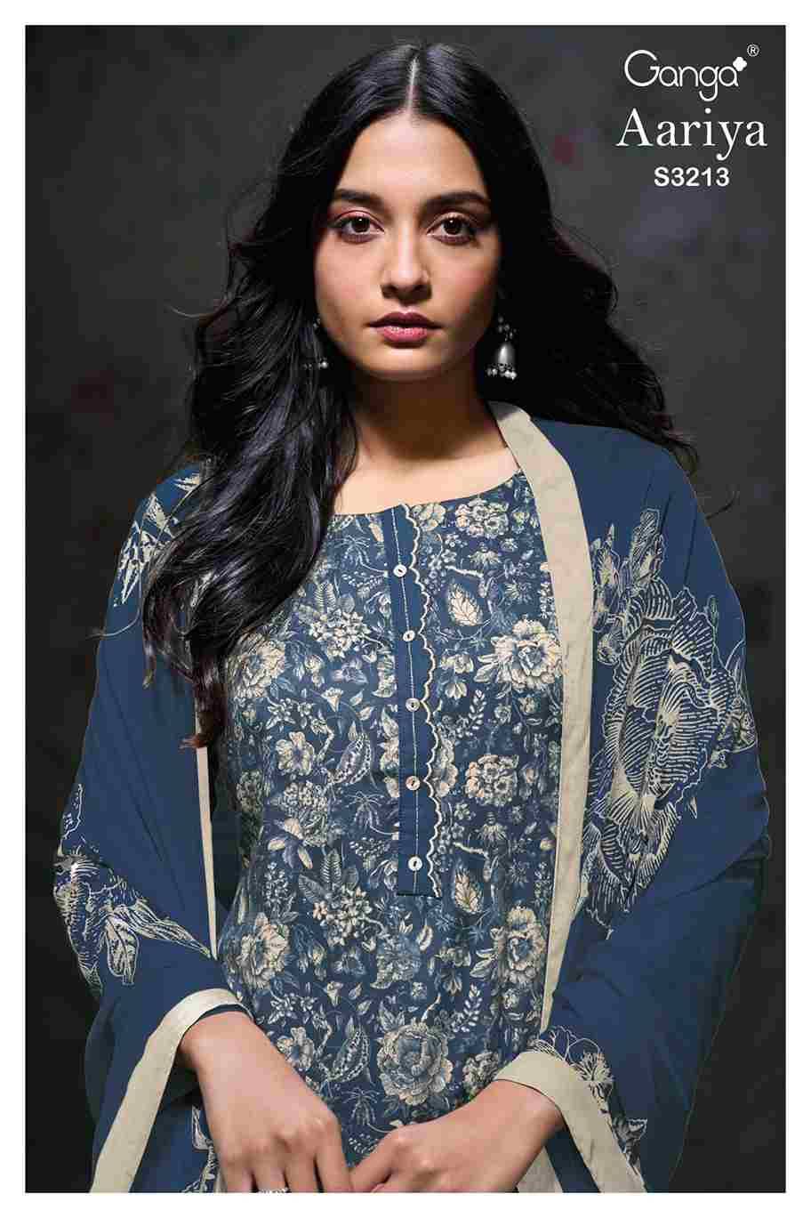 Aariya-3213 By Ganga Fashion 3213-A To 3213-D Series Beautiful Festive Suits Colorful Stylish Fancy Casual Wear & Ethnic Wear Pure Cotton Satin Print Dresses At Wholesale Price