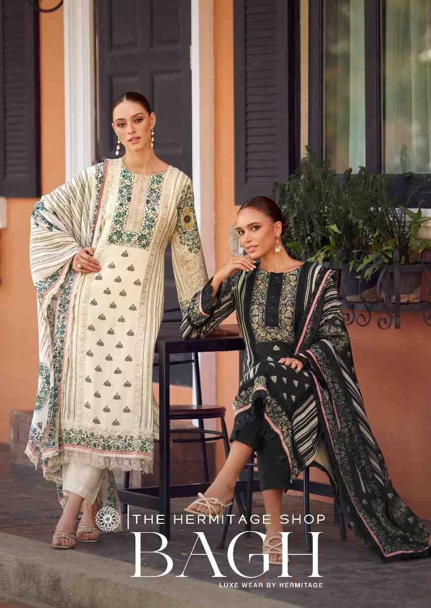 Bagh By The Hermitage Shop 01 To 06 Series Beautiful Festive Suits Colorful Stylish Fancy Casual Wear & Ethnic Wear Pure Jam Satin Dresses At Wholesale Price