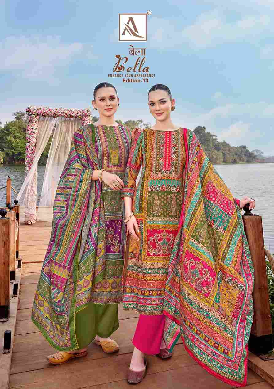 Bella Vol-13 By Alok Suit 1768-001 To 1768-006 Series Beautiful Festive Suits Stylish Fancy Colorful Casual Wear & Ethnic Wear Pure Muslin Print Dresses At Wholesale Price