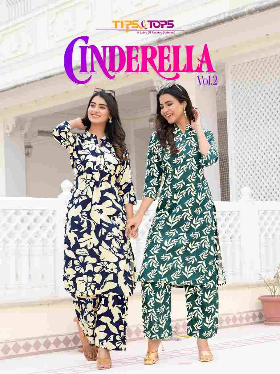 Cinderella Vol-2 By Tips And Tops 101 To 106 Series Designer Stylish Fancy Colorful Beautiful Party Wear & Ethnic Wear Collection Rayon Print Co-Ord At Wholesale Price