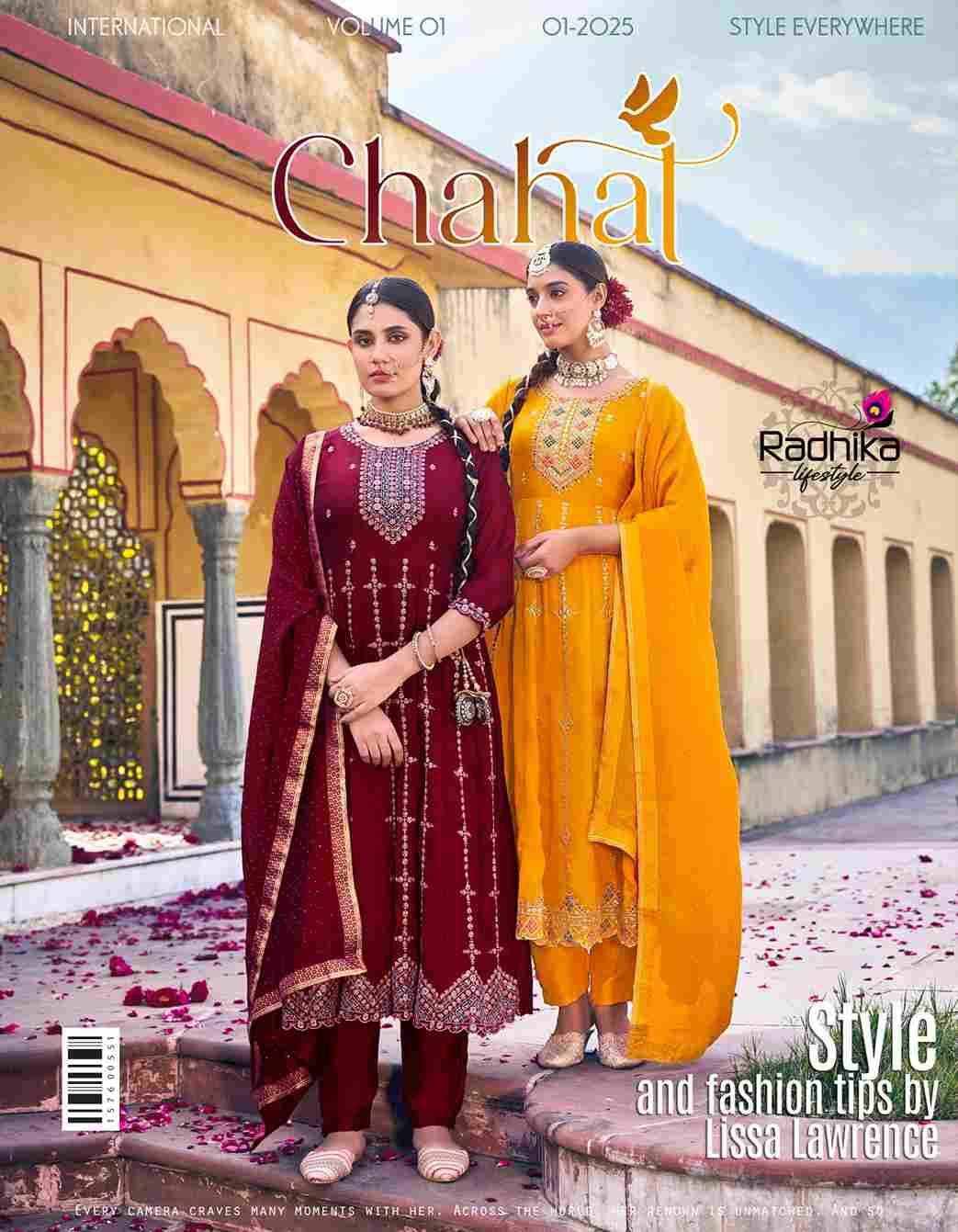 Chahat By Radhika Lifestyle 1001 To 1006 Series Beautiful Festive Suits Colorful Stylish Fancy Casual Wear & Ethnic Wear Vichitra Silk Dresses At Wholesale Price