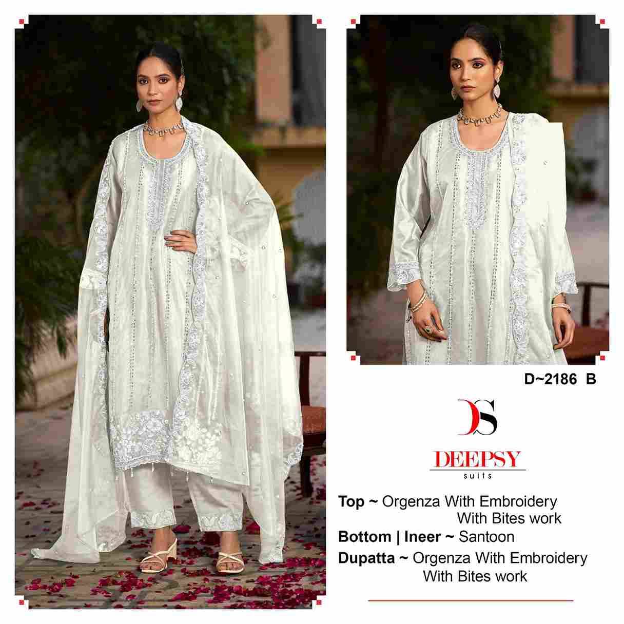 Deepsy Hit Design 2186 Colours By Deepsy Suits 2186-A To 2186-D Series Beautiful Pakistani Suits Colorful Stylish Fancy Casual Wear & Ethnic Wear Organza Embroidered Dresses At Wholesale Price