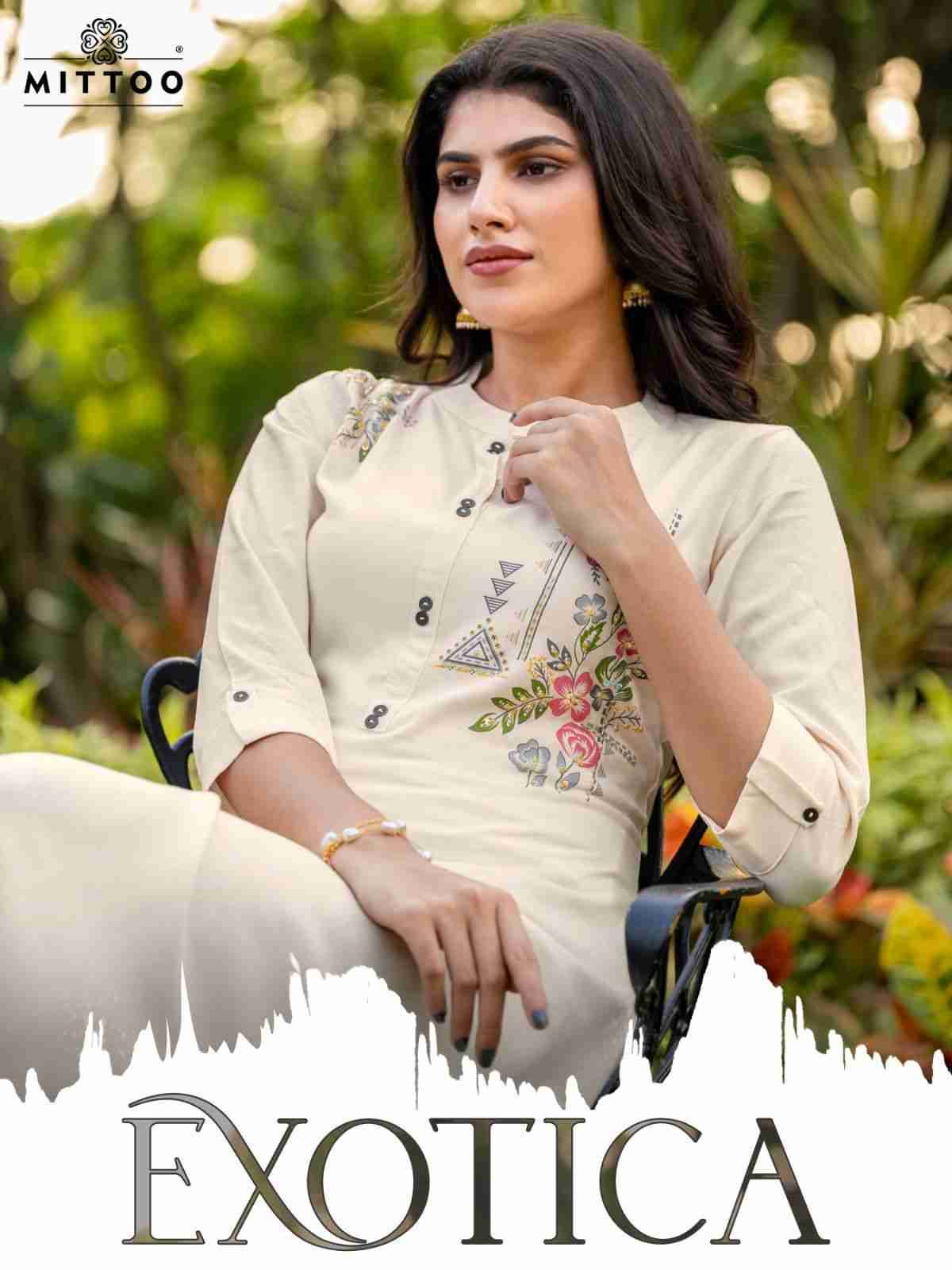 Exotica By Mittoo 2001 To 2006 Series Designer Stylish Fancy Colorful Beautiful Party Wear & Ethnic Wear Collection Rayon Kurtis At Wholesale Price