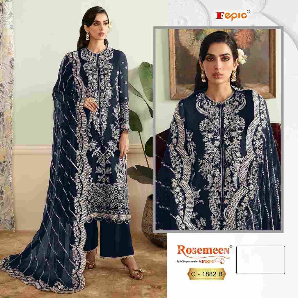 Fepic 1882 Colours By Fepic 1882-A To 1882-C Series Beautiful Pakistani Suits Colorful Stylish Fancy Casual Wear & Ethnic Wear Georgette Embroidered Dresses At Wholesale Price