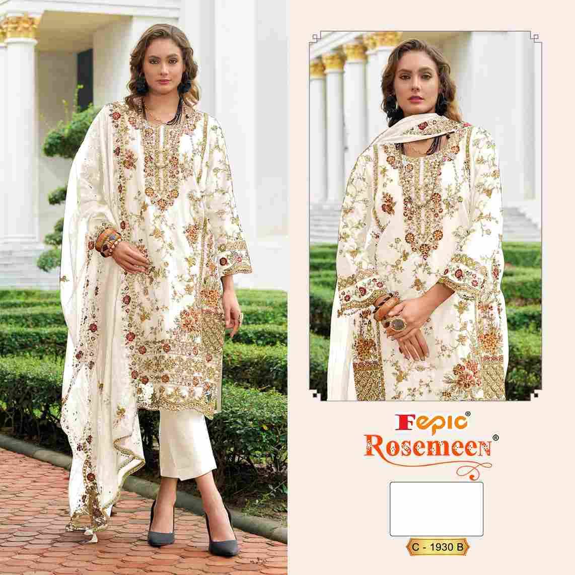 Fepic 1930 Colours By Fepic 1930-A To 1930-B Series Beautiful Pakistani Suits Colorful Stylish Fancy Casual Wear & Ethnic Wear Organza Embroidered Dresses At Wholesale Price