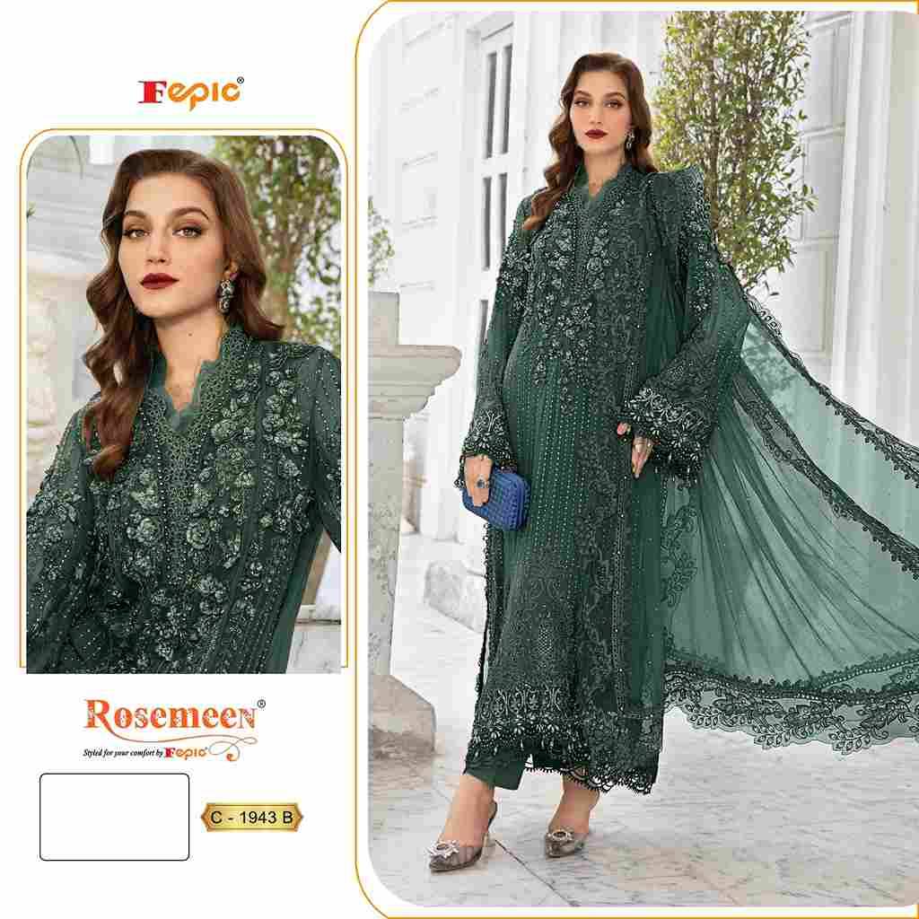 Fepic 1943 Colours By Fepic 1943-A To 1943-C Series Beautiful Pakistani Suits Colorful Stylish Fancy Casual Wear & Ethnic Wear Organza Embroidered Dresses At Wholesale Price