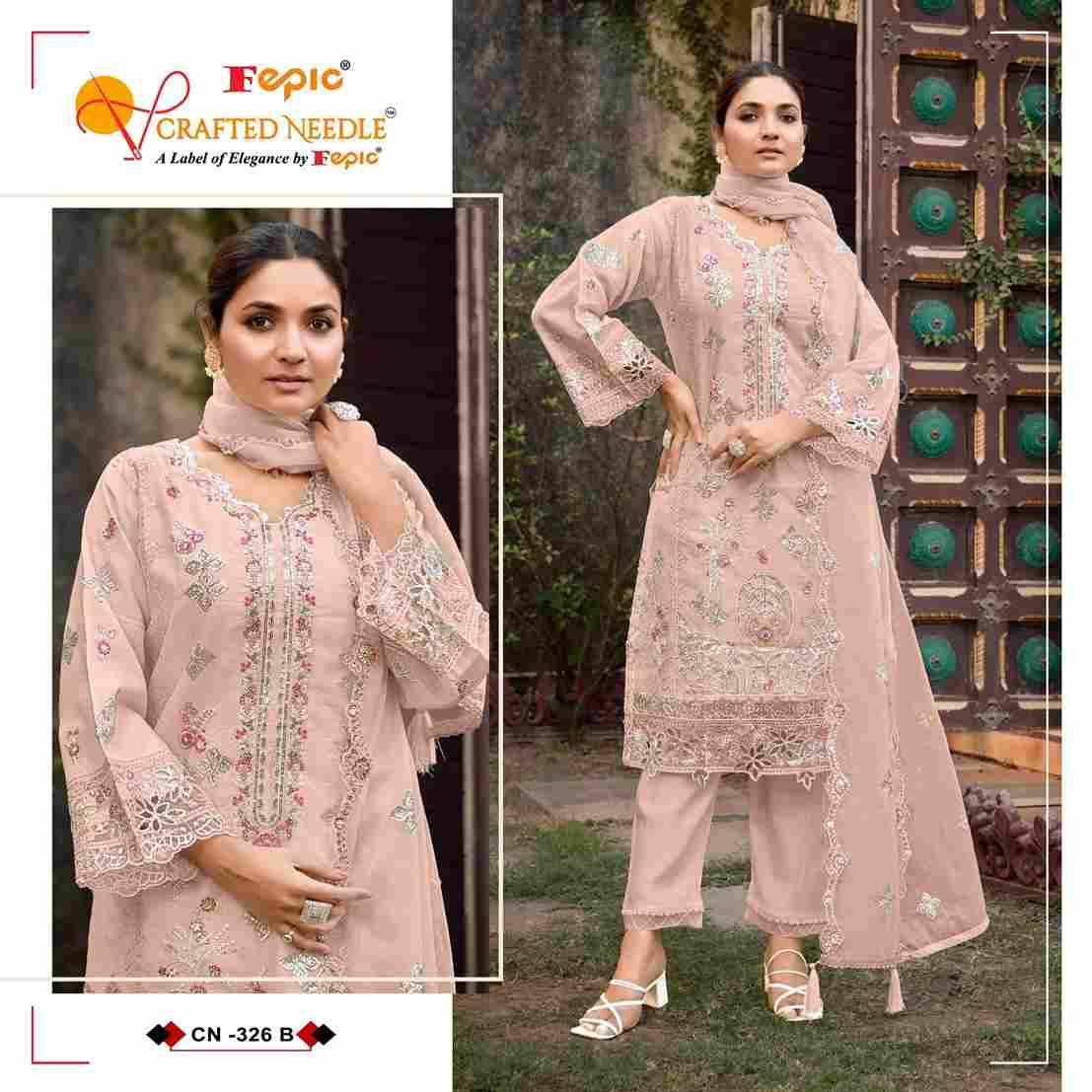 Fepic 326 Colours By Fepic 326-A To 326-C Series Beautiful Pakistani Suits Colorful Stylish Fancy Casual Wear & Ethnic Wear Organza Embroidered Dresses At Wholesale Price