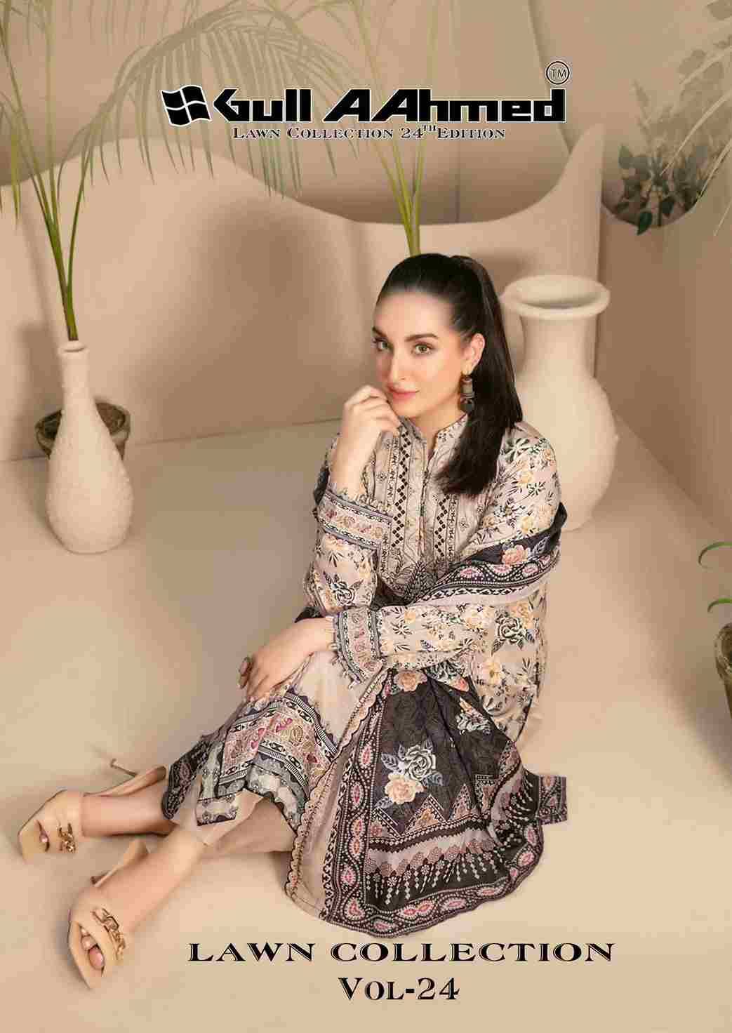 Gull Aahmed Lawn Collection Vol-24 By Gull Aahmed 203 To 208 Series Beautiful Festive Suits Stylish Fancy Colorful Casual Wear & Ethnic Wear Pure Lawn Dresses At Wholesale Price