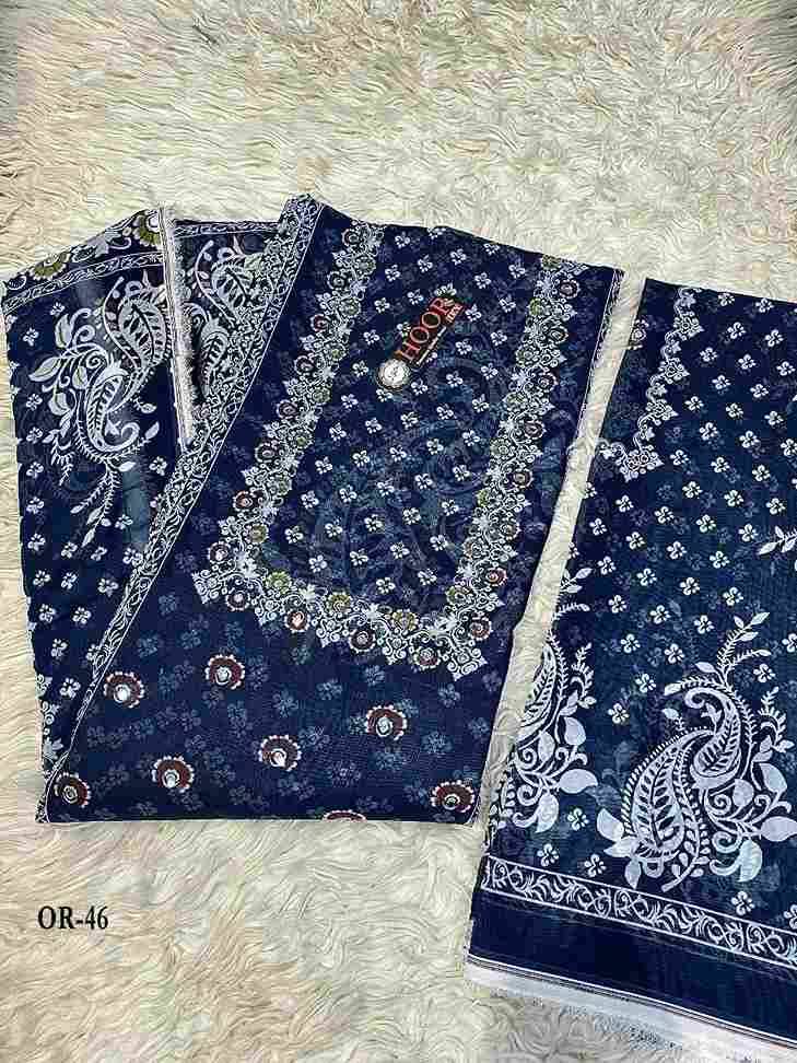 Hoor Tex Hit Design OR-46 Colours By Hoor Tex OR-46-A To OR-46-D Series Beautiful Pakistani Suits Stylish Colorful Fancy Casual Wear & Ethnic Wear Heavy Organza Embroidered Dresses At Wholesale Price