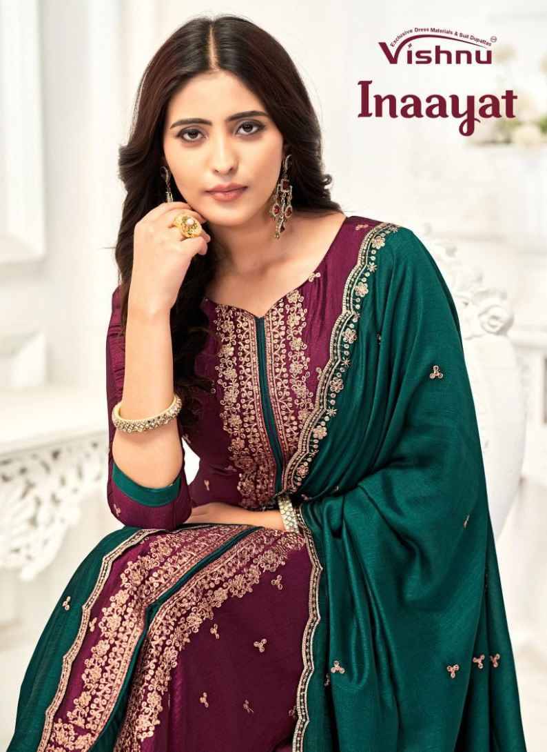 Inaayat By Vishnu 88001 To 88012 Series Beautiful Stylish Festive Suits Fancy Colorful Casual Wear & Ethnic Wear & Ready To Wear Vichitra Silk Print Dresses At Wholesale Price