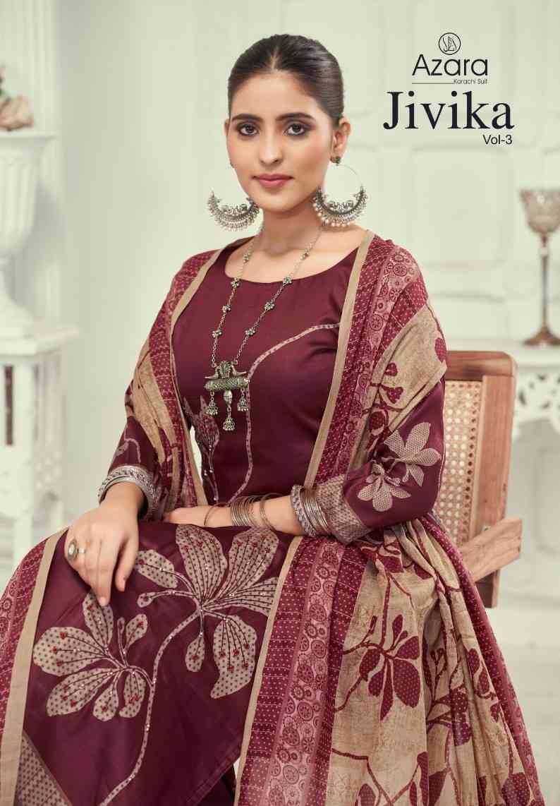 Jivika Vol-3 By Azara 36001 To 36004 Series Beautiful Stylish Festive Suits Fancy Colorful Casual Wear & Ethnic Wear & Ready To Wear Jam Cotton Print Dresses At Wholesale Price