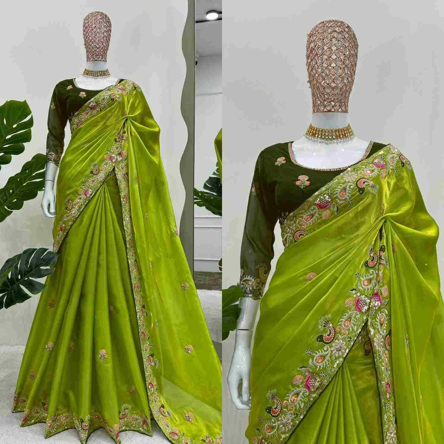 K-505 By Fashid Wholesale Indian Traditional Wear Collection Beautiful Stylish Fancy Colorful Party Wear & Occasional Wear Jimmy Choo Sarees At Wholesale Price