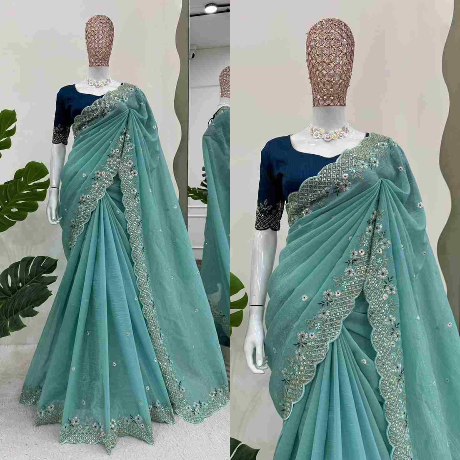 K-542 By Fashid Wholesale Indian Traditional Wear Collection Beautiful Stylish Fancy Colorful Party Wear & Occasional Wear Crunchy Silk Sarees At Wholesale Price