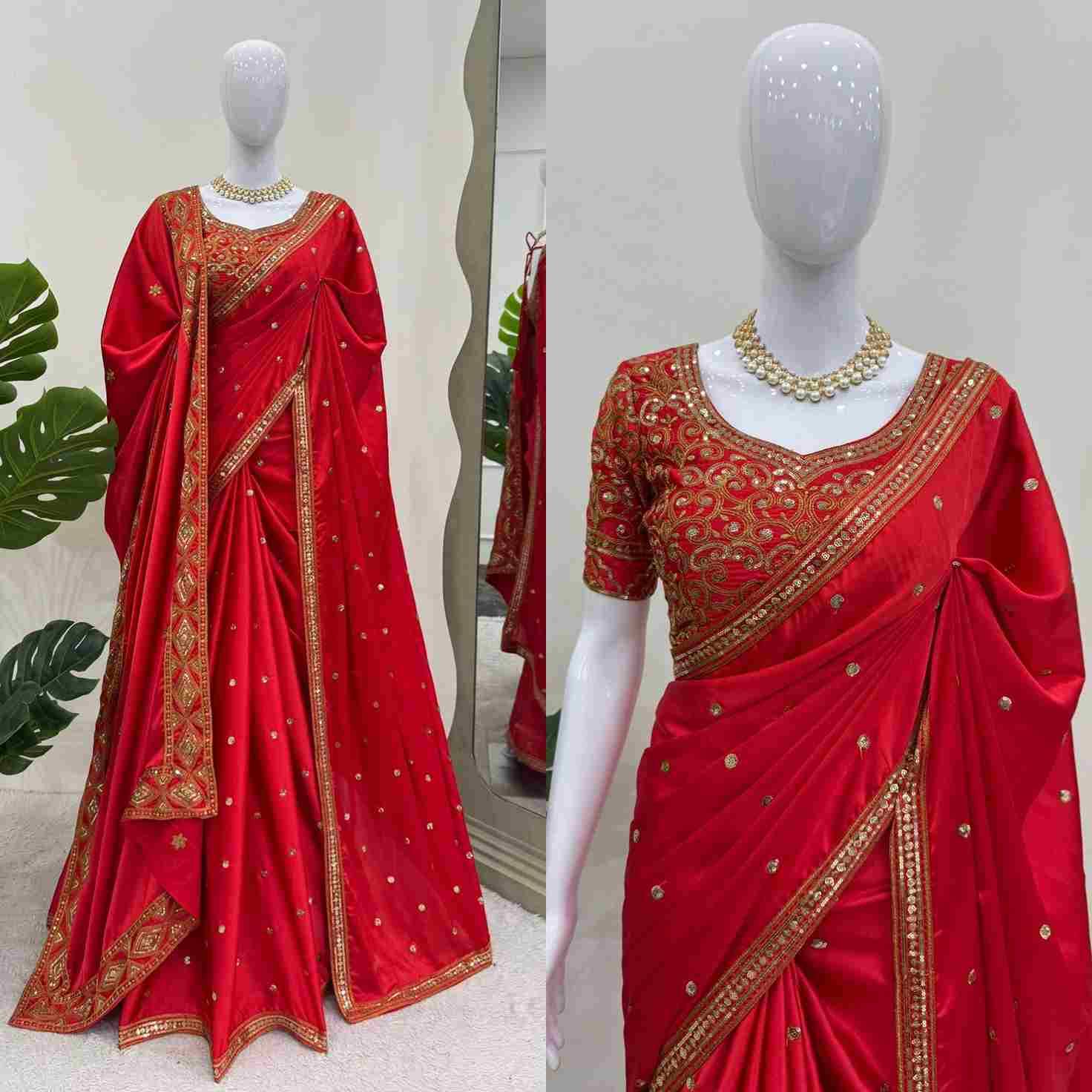 K-547 By Fashid Wholesale Indian Traditional Wear Collection Beautiful Stylish Fancy Colorful Party Wear & Occasional Wear Japan Satin Silk Sarees At Wholesale Price