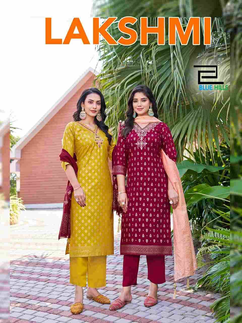 Lakshmi By Blue Hills 1001 To 1008 Series Beautiful Stylish Festive Suits Fancy Colorful Casual Wear & Ethnic Wear & Ready To Wear Rayon Foil Dresses At Wholesale Price