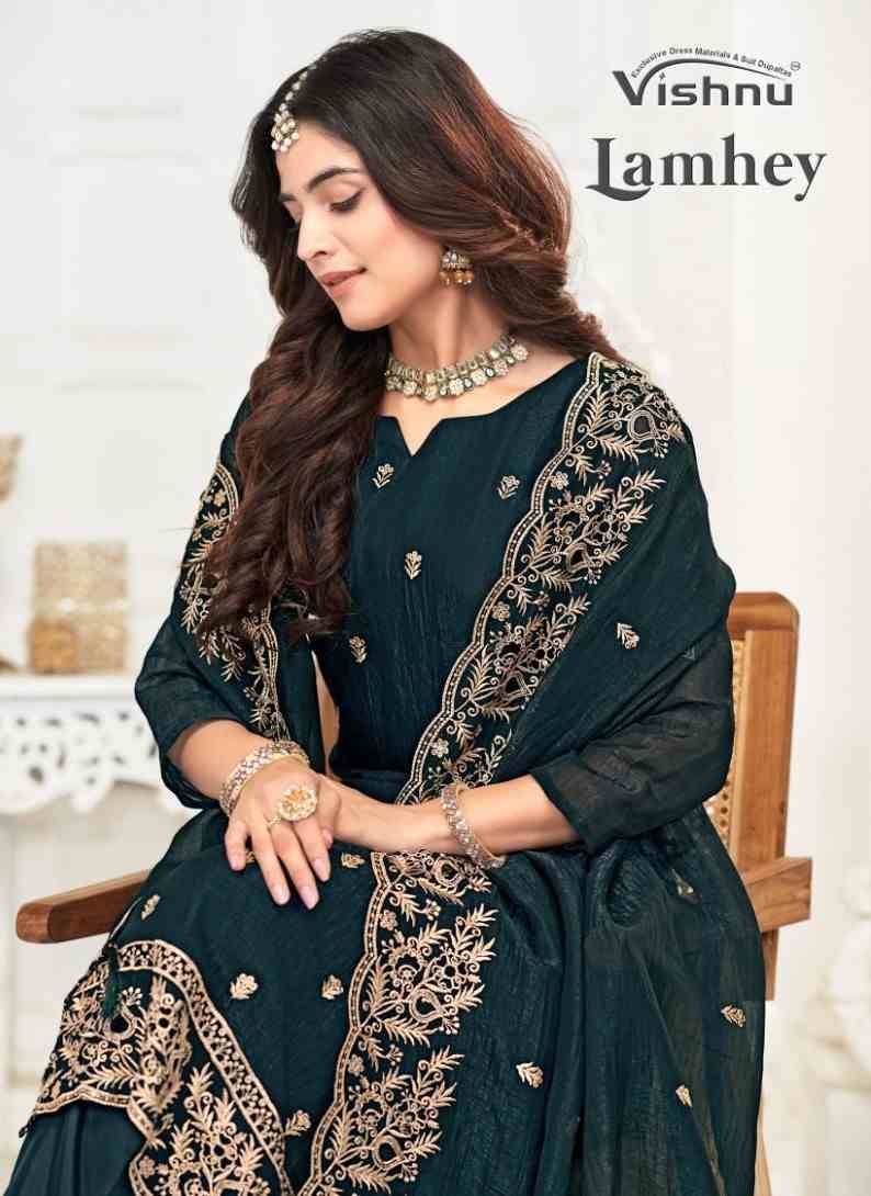 Lamhey By Vishnu 92001 To 92008 Series Beautiful Stylish Festive Suits Fancy Colorful Casual Wear & Ethnic Wear & Ready To Wear Crunchey Blooming Dresses At Wholesale Price