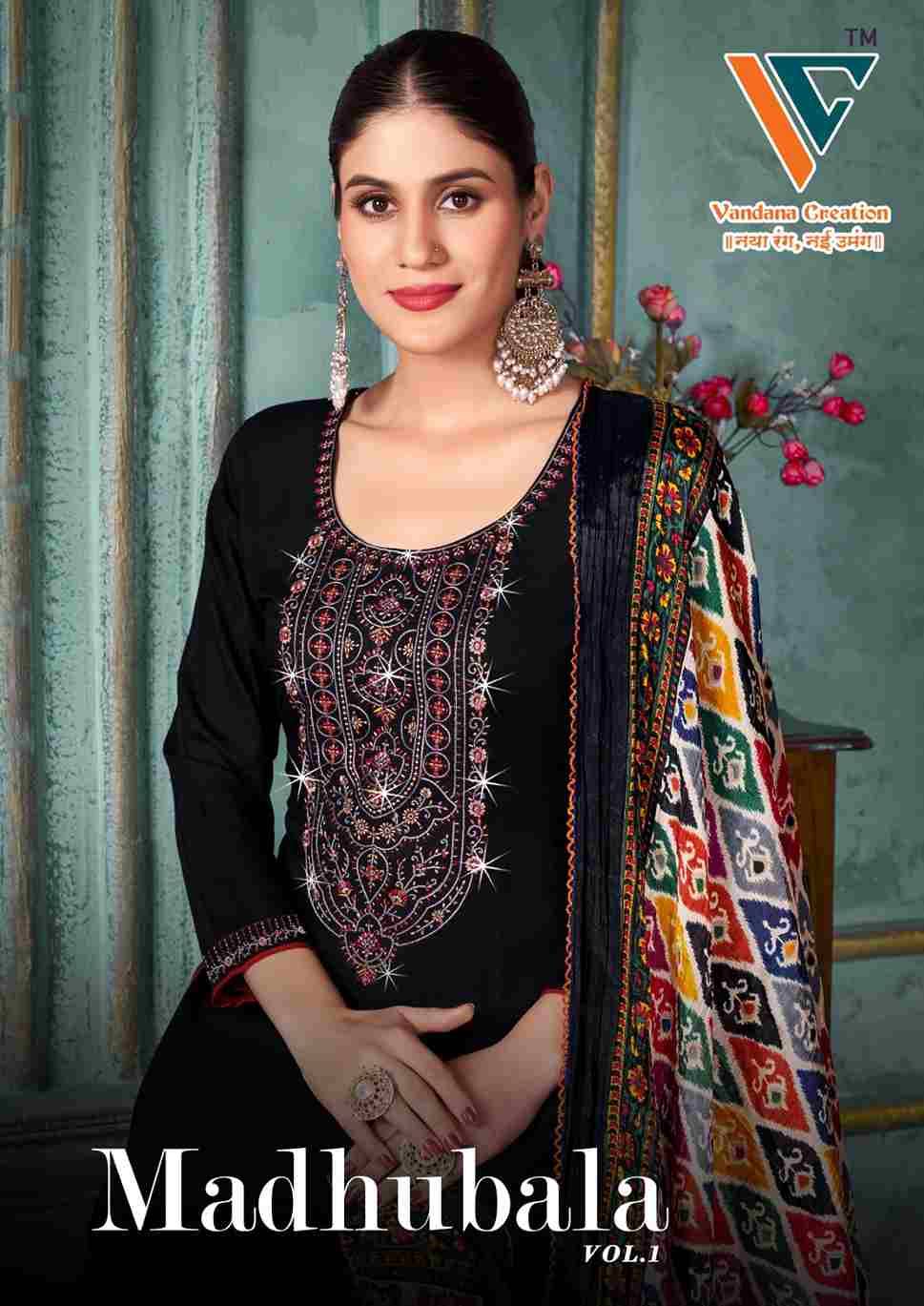 Madhubala Vol-1 By Vandana Creation 1001 To 1008 Series Beautiful Festive Suits Stylish Fancy Colorful Casual Wear & Ethnic Wear Rayon Slub Print Dresses At Wholesale Price