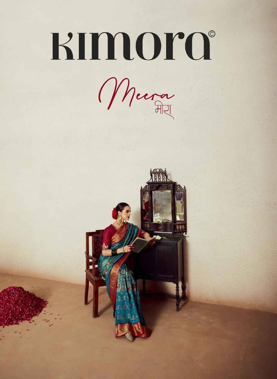 Meera By Kimora Fashion 17021 To 17031 Series Indian Traditional Wear Collection Beautiful Stylish Fancy Colorful Party Wear & Occasional Wear Organza Brasso Sarees At Wholesale Price