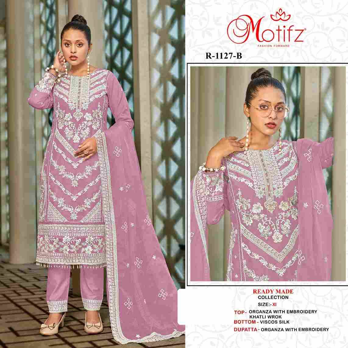 Motifz Hit Design 1127 Colours By Motifz 1127-A To 1127-D Series Beautiful Pakistani Suits Colorful Stylish Fancy Casual Wear & Ethnic Wear Organza Dresses At Wholesale Price