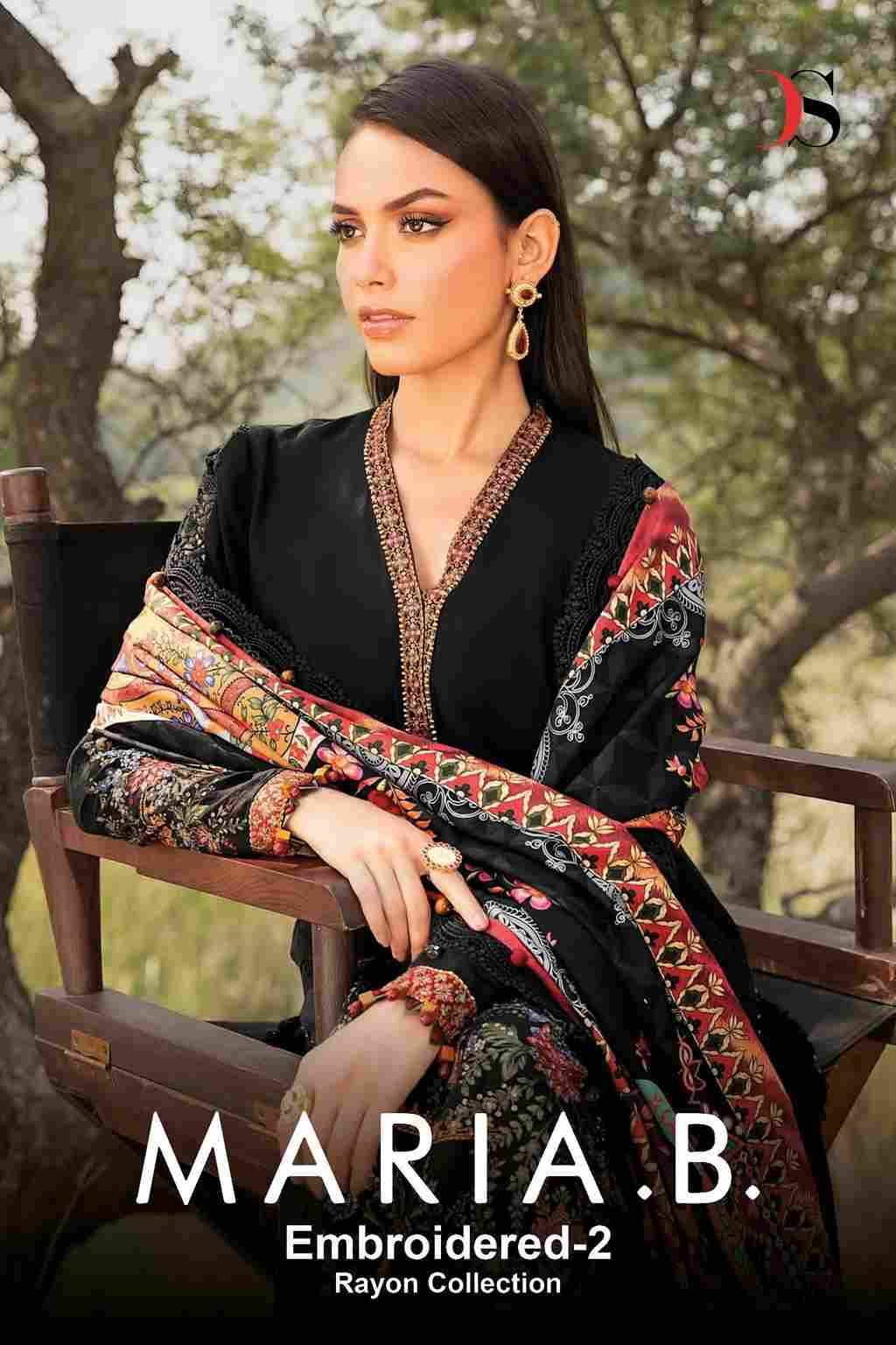 Maria.B. Embroidered Rayon Collection Vol-2 By Deepsy Suits 8071 To 8076 Series Designer Pakistani Suits Beautiful Stylish Fancy Colorful Party Wear & Occasional Wear Pure Viscose Rayon Embroidered Dresses At Wholesale Price