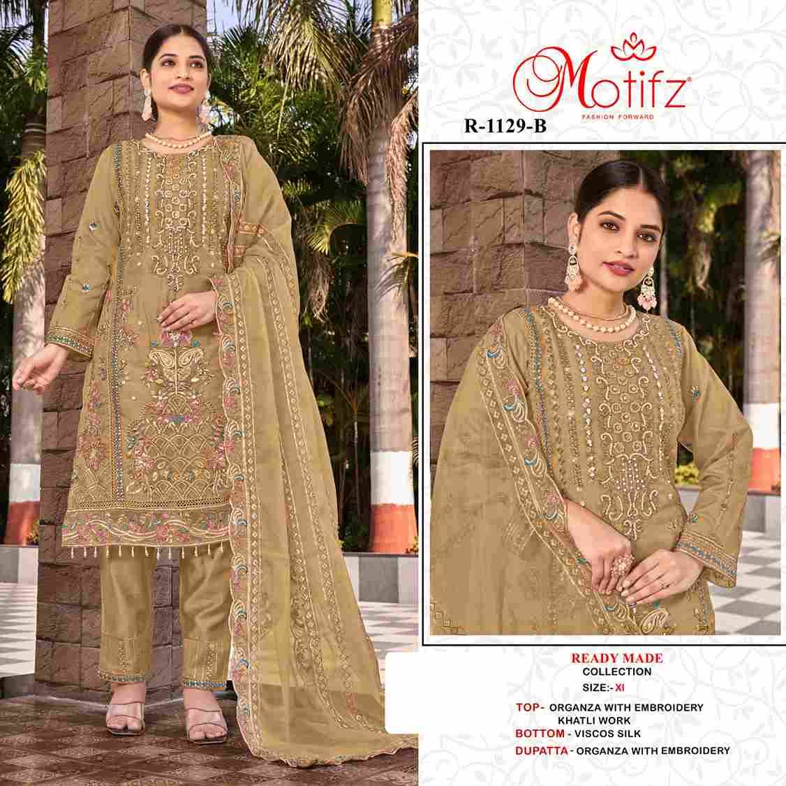 Motifz Hit Design 1129 Colours By Motifz 1129-A To 1129-C Series Beautiful Pakistani Suits Colorful Stylish Fancy Casual Wear & Ethnic Wear Organza Dresses At Wholesale Price