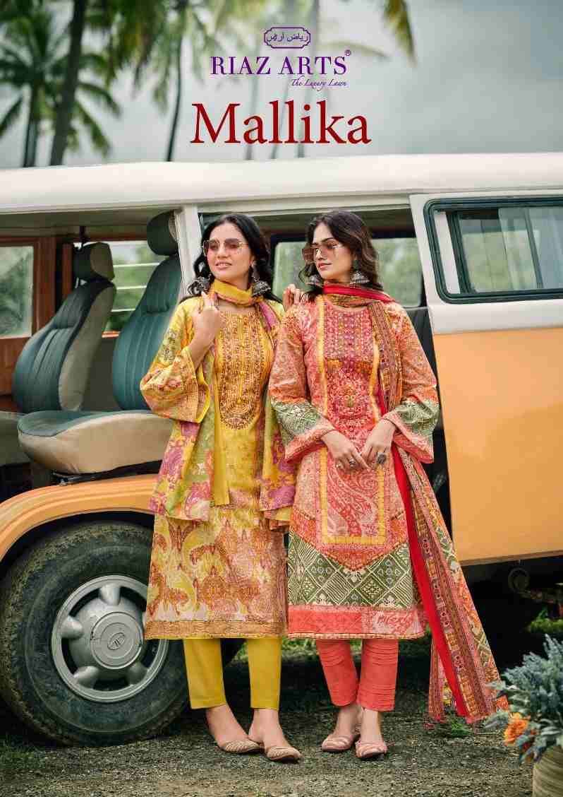 Mallika By Riaz Arts 31001 To 31008 Series Beautiful Festive Suits Stylish Fancy Colorful Casual Wear & Ethnic Wear Pure Lawn Print Dresses At Wholesale Price