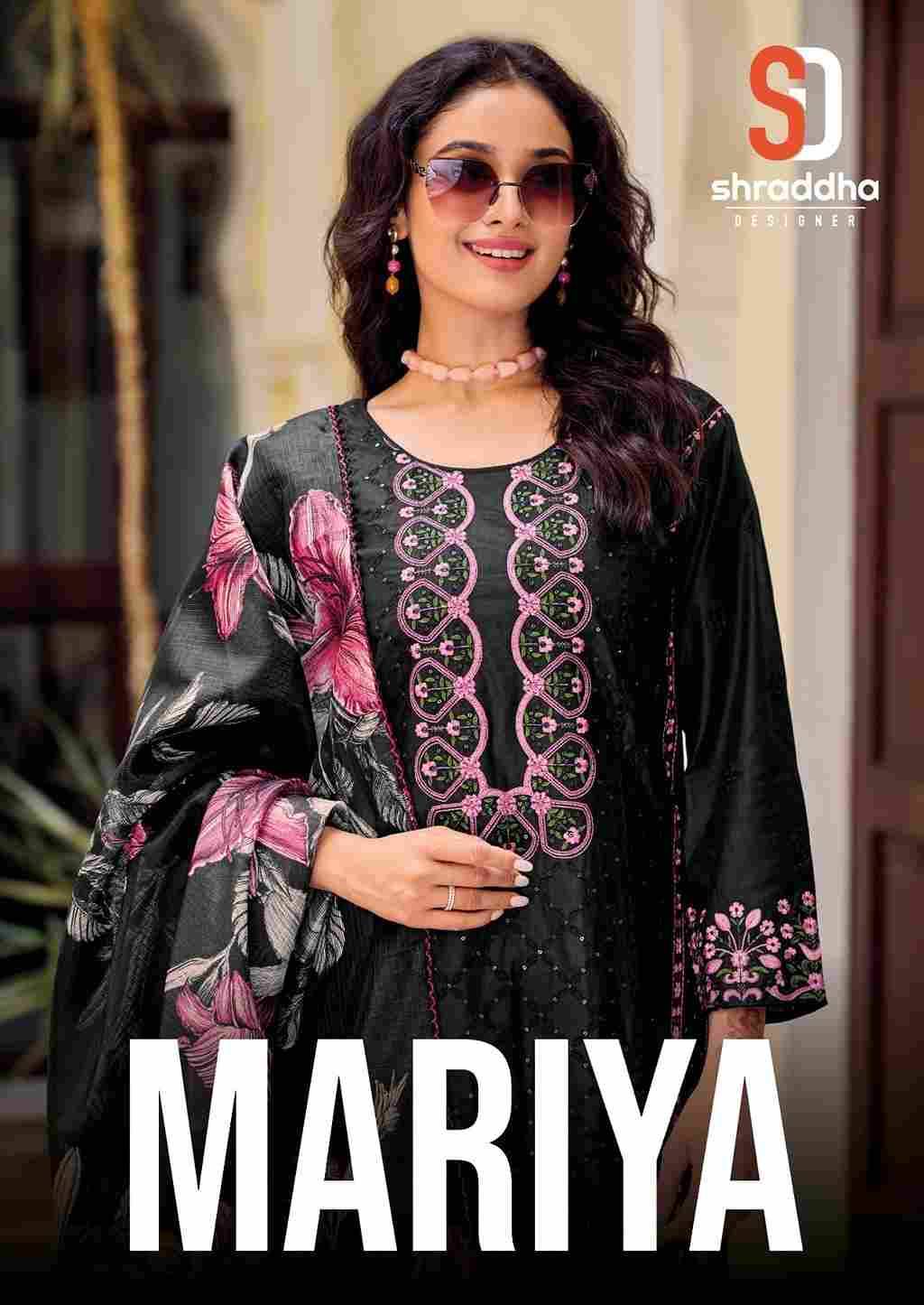 Mariya By Shraddha Designer 1001 To 1004 Series Beautiful Pakistani Suits Colorful Stylish Fancy Casual Wear & Ethnic Wear Pure Cotton Embroidered Dresses At Wholesale Price