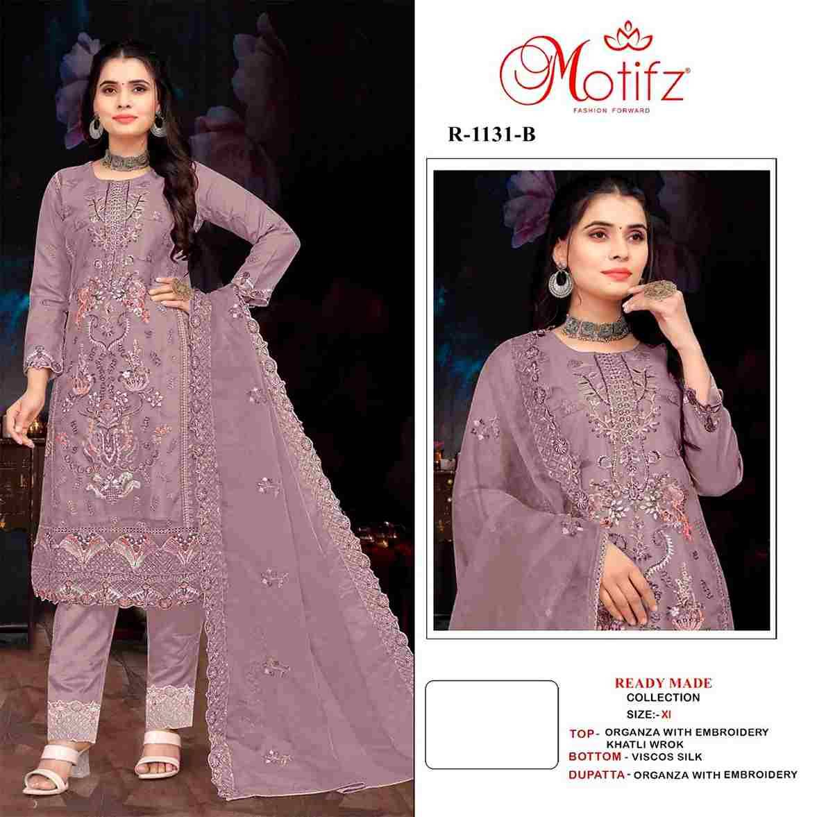 Motifz Hit Design 1131 Colours By Motifz 1131-A To 1131-D Series Beautiful Pakistani Suits Colorful Stylish Fancy Casual Wear & Ethnic Wear Organza Dresses At Wholesale Price