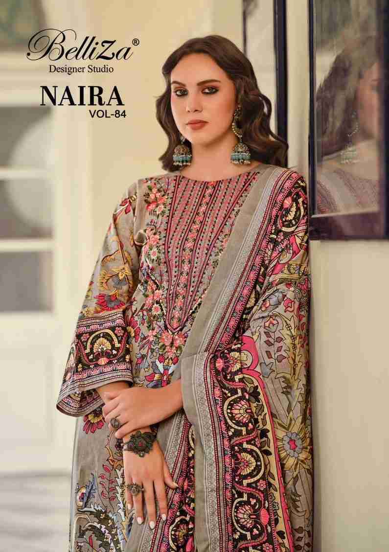 Naira Vol-84 By Belliza 1008-001 To 1008-008 Series Beautiful Festive Suits Stylish Fancy Colorful Casual Wear & Ethnic Wear Pure Cotton Print Dresses At Wholesale Price