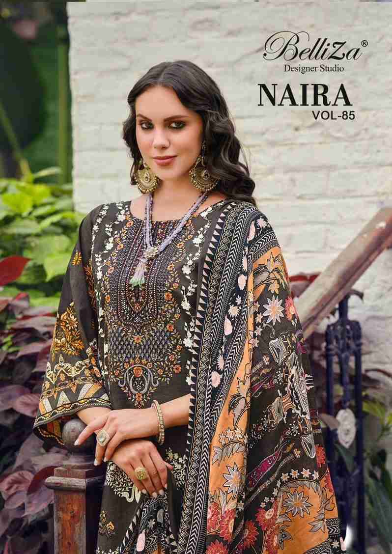 Naira Vol-85 By Belliza 1008-001 To 1008-008 Series Beautiful Festive Suits Stylish Fancy Colorful Casual Wear & Ethnic Wear Pure Cotton Print Dresses At Wholesale Price