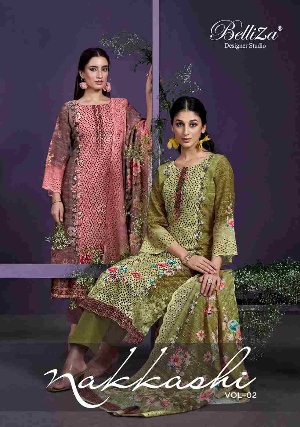 Nakkashi Vol-2 By Belliza 1006-001 To 1006-006 Series Beautiful Festive Suits Stylish Fancy Colorful Casual Wear & Ethnic Wear Pure Cotton Dresses At Wholesale Price