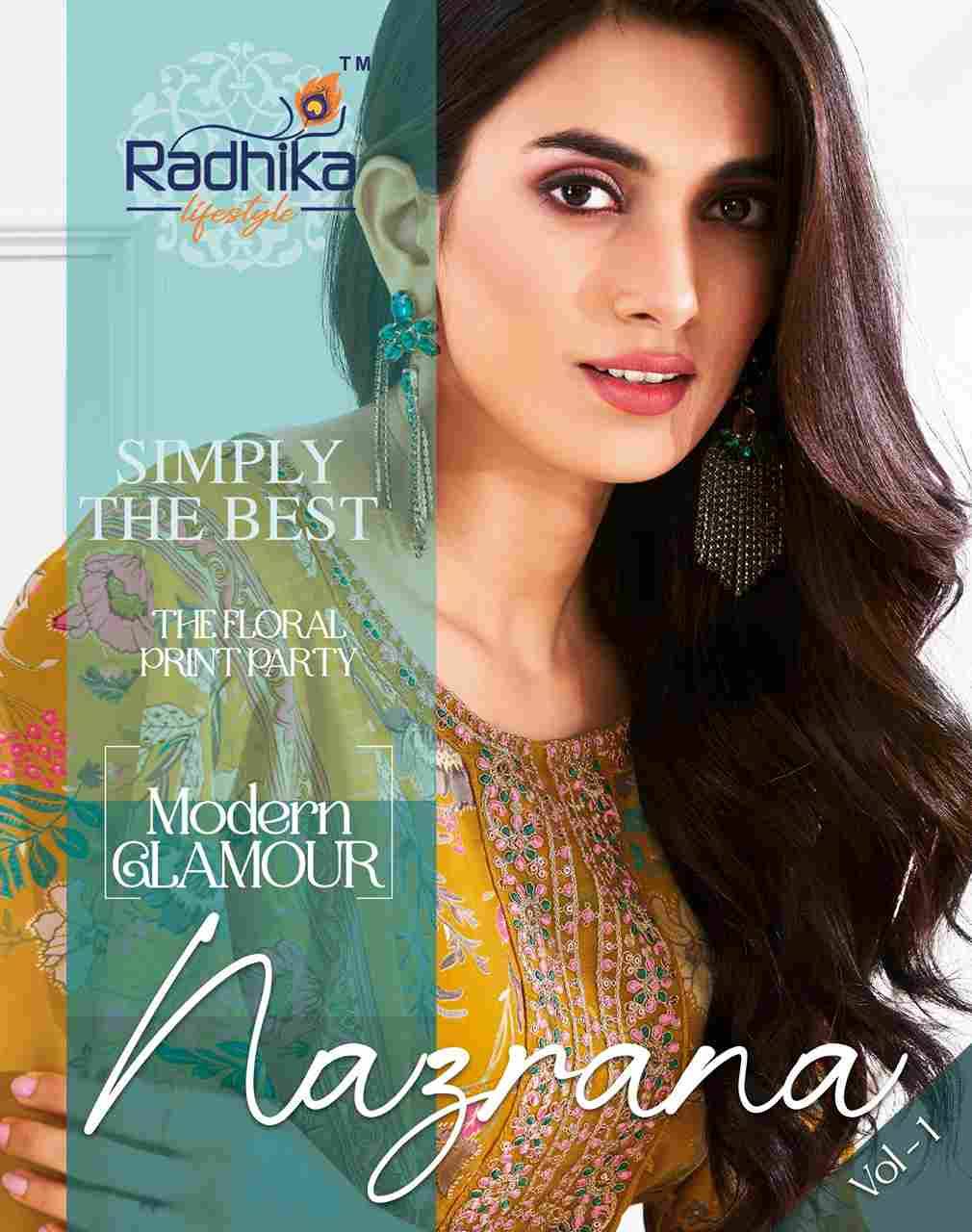 Nazrana Vol-1 By Radhika Lifestyle 1001 To 1006 Series Beautiful Festive Suits Colorful Stylish Fancy Casual Wear & Ethnic Wear Jam Satin Dresses At Wholesale Price