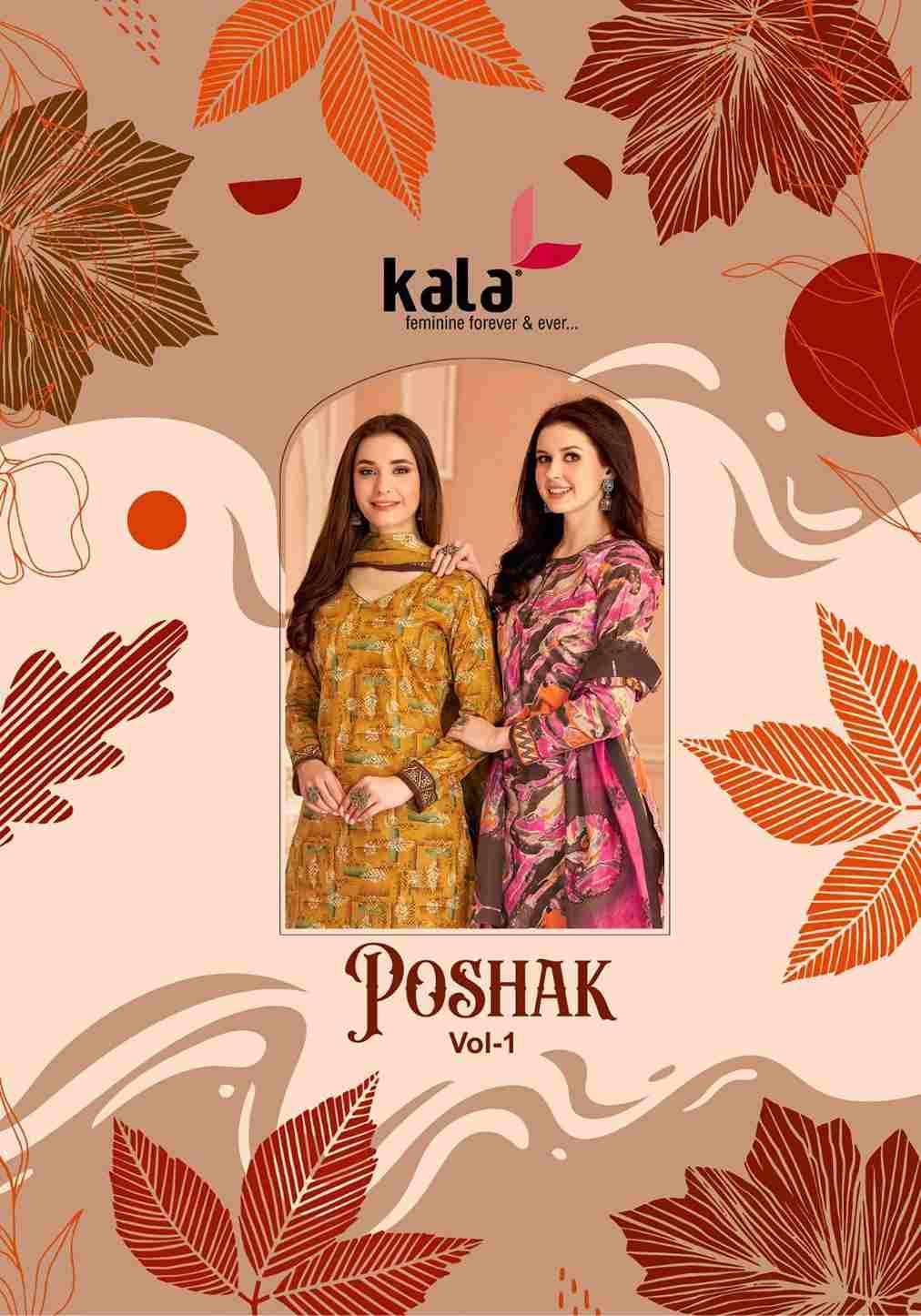 Poshak Vol-1 By Kala 6601-B To 6612-B Series Beautiful Festive Suits Colorful Stylish Fancy Casual Wear & Ethnic Wear Pure Cotton Print Dresses At Wholesale Price