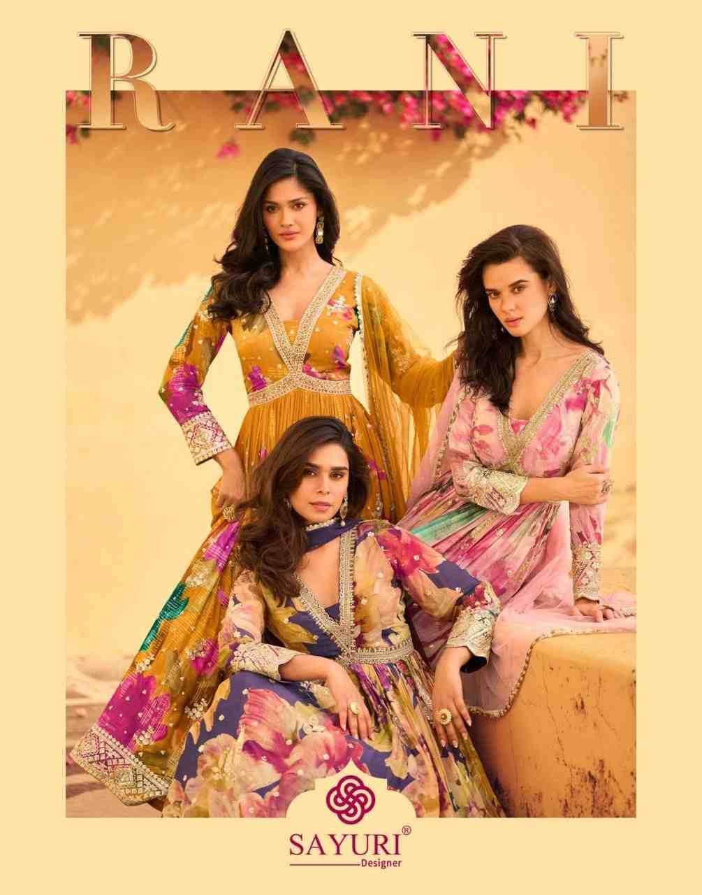 Rani By Sayuri 5747 To 5751 Series Designer Stylish Fancy Colorful Beautiful Party Wear & Ethnic Wear Collection Chinnon Silk Gowns With Dupatta At Wholesale Price