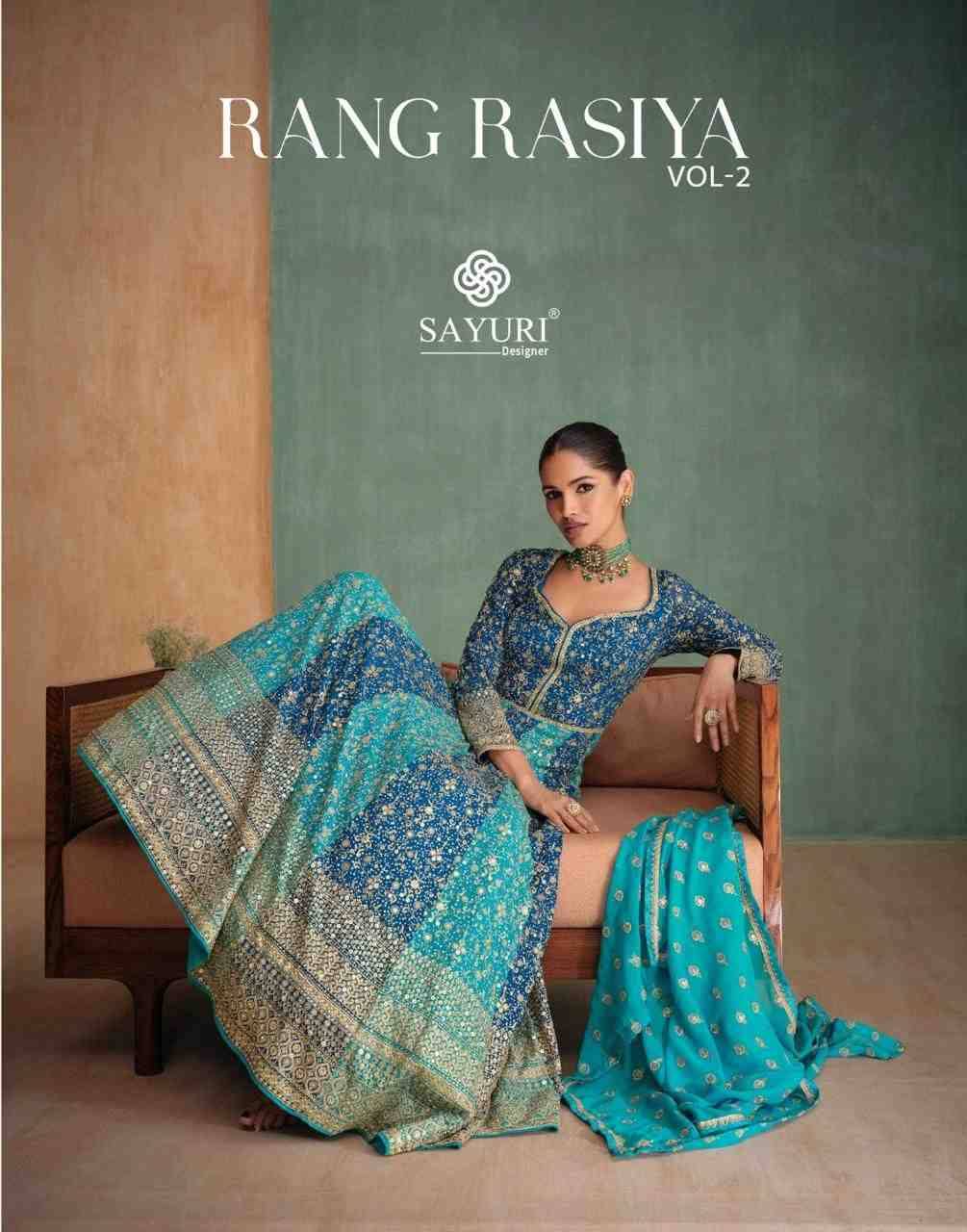 Rang Rasiya Vol-2 By Sayuri Designer Stylish Fancy Colorful Beautiful Party Wear & Ethnic Wear Collection Georgette Gown With Dupatta At Wholesale Price