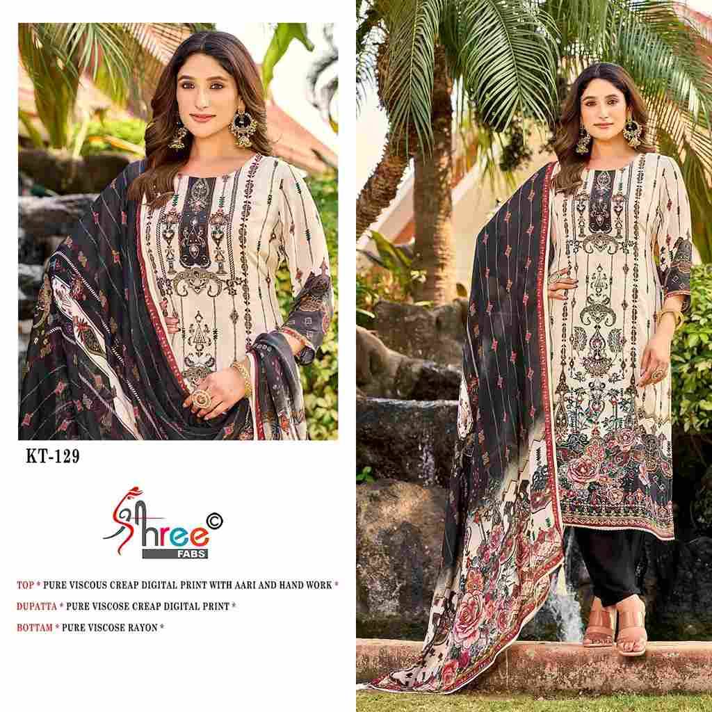 Shree Fabs Hit Design Kt-129 By Shree Fabs Designer Pakistani Suits Beautiful Fancy Stylish Colorful Party Wear & Occasional Wear Pure Viscose Crepe Embroidery Dresses At Wholesale Price