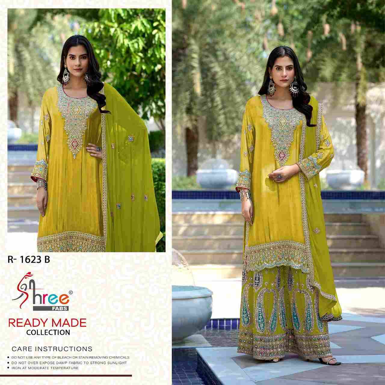 Shree Fabs Hit Design R-1623 Colours By Shree Fabs R-1623-A To R-1623-D Series Beautiful Pakistani Suits Stylish Fancy Colorful Party Wear & Occasional Wear Chinnon Embroidered Dresses At Wholesale Price