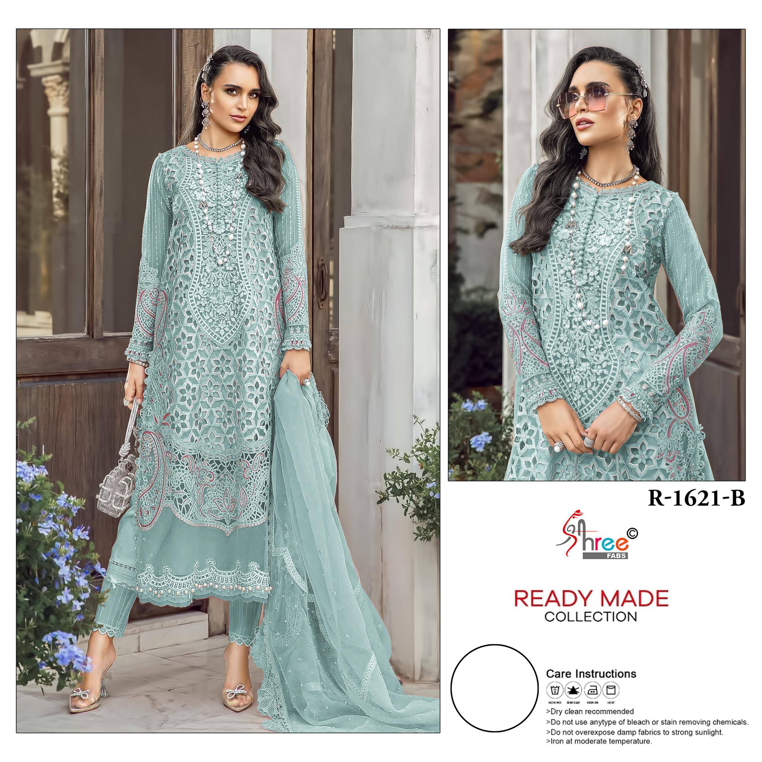 Shree Fabs Hit Design R-1621 Colours By Shree Fabs R-1621-A To R-1621-D Series Beautiful Pakistani Suits Stylish Fancy Colorful Party Wear & Occasional Wear Organza Embroidered Dresses At Wholesale Price