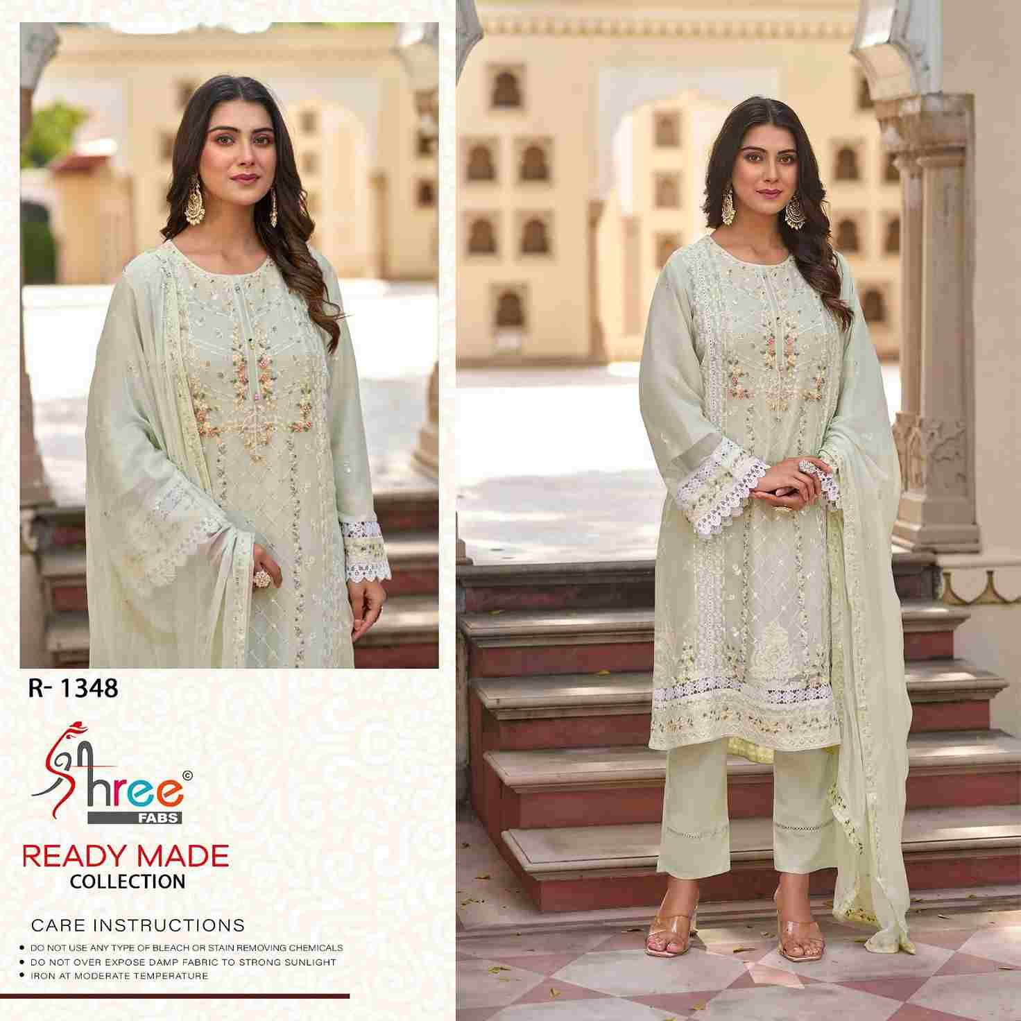 Shree Fabs Hit Design R-1348 By Shree Fabs Beautiful Pakistani Suits Stylish Fancy Colorful Party Wear & Occasional Wear Pure Chiffon Embroidered Dresses At Wholesale Price