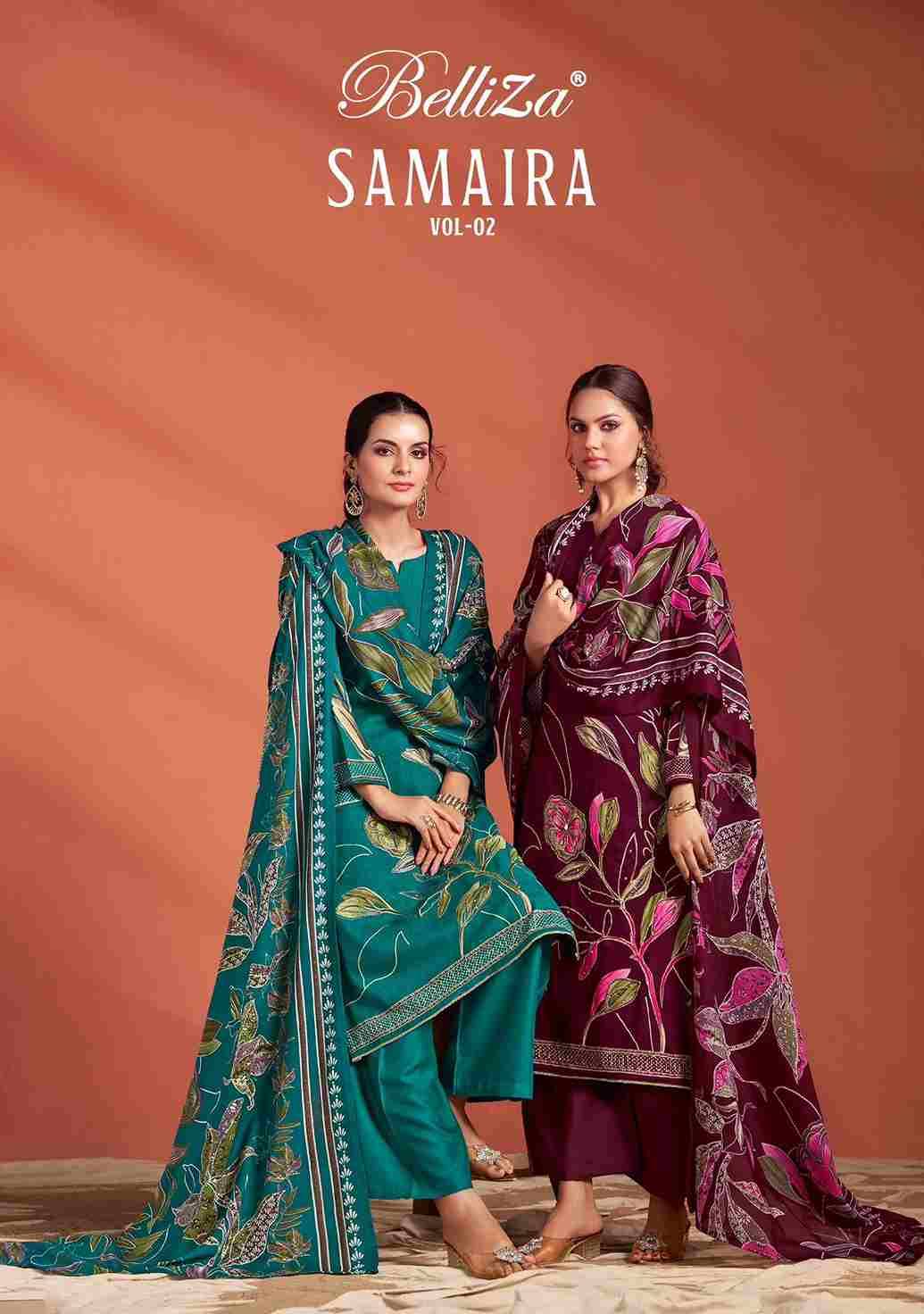 Samaira Vol-2 By Belliza 1011-001 To 1011-006 Series Beautiful Festive Suits Stylish Fancy Colorful Casual Wear & Ethnic Wear Pure Viscose Rayon Print Dresses At Wholesale Price