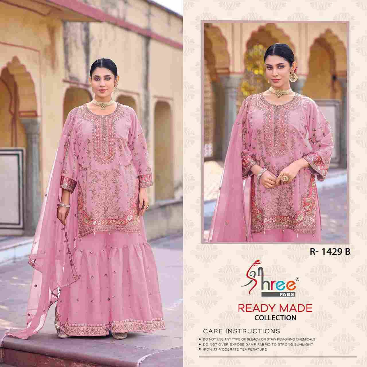 Shree Fabs Hit Design R-1429 Colours By Shree Fabs R-1429-A To R-1429-D Series Beautiful Pakistani Suits Stylish Fancy Colorful Party Wear & Occasional Wear Slub Embroidered Dresses At Wholesale Price