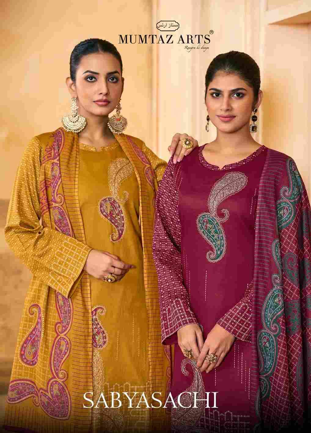 Sabyasachi By Mumtaz Arts 15001 To 15004 Series Beautiful Festive Suits Colorful Stylish Fancy Casual Wear & Ethnic Wear Pure Jam Satin Print With Work Dresses At Wholesale Price