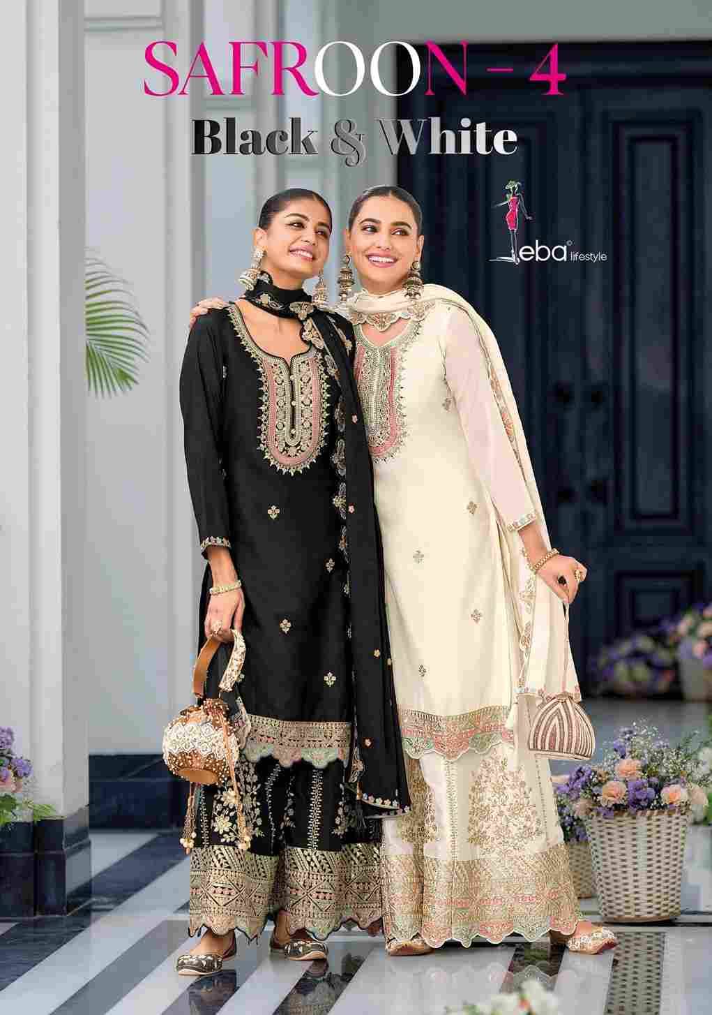 Safroon Vol-4 By Eba Lifestyle 1761 To 1762 Series Beautiful Festive Suits Colorful Stylish Fancy Casual Wear & Ethnic Wear Chinnon Embroidery Dresses At Wholesale Price